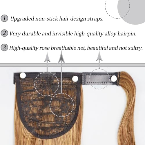 Extension de cheveux synthétiques raides postiche queue de cheval longue 85cm - 2