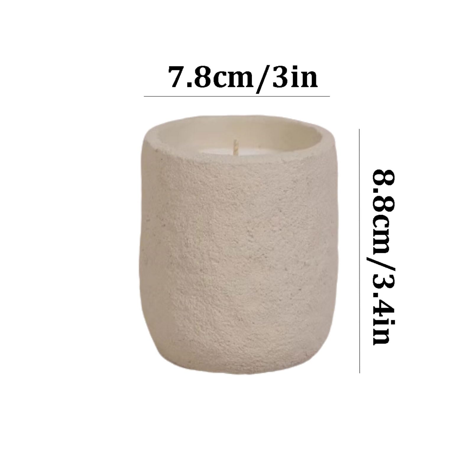Velas de cera de soja, velas perfumadas cilíndricas, vela de aromaterapia reutilizable de larga duración for vacaciones en casa, relajación y Spa(Grey)