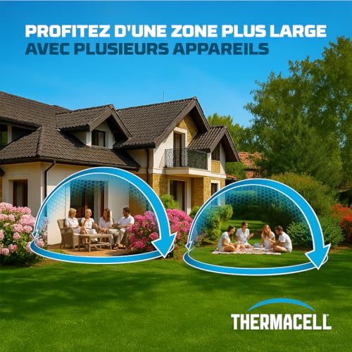 Diffuseur anti moustiques inodore à effet rapide avec zone de protection de 20m²