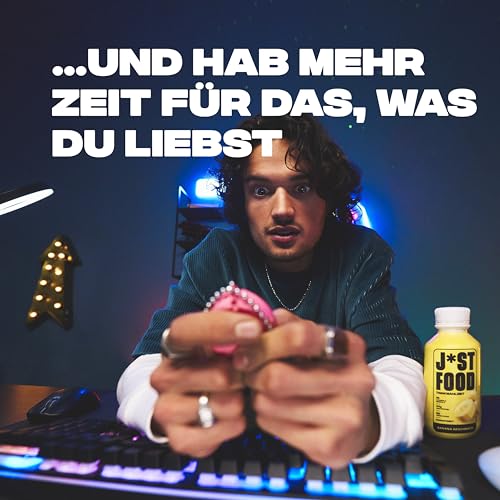 J*ST FOOD Choco Trinkmahlzeit – 6×500ml – 34g Protein, 26 Vitamine & Mineralstoffe, Laktosefrei, Ohne Zuckerzusatz, Vollwertige Mahlzeit, Schokoladiger Geschmack