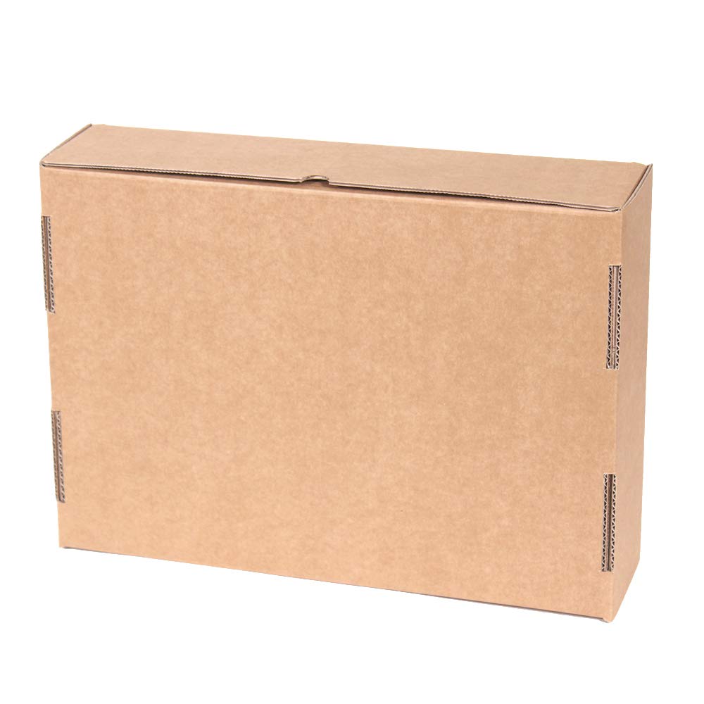 Lot de 20 boîtes en carton kraft auto-montables avec couvercle – Double paroi, résistantes pour expéditions, e-commerce et services de messagerie avec des mesure 42x30x10 cm