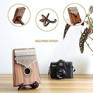 Qepnia Kalimba Professional 17 touches Instrument de musique en bois Portable pouce touche musique son doux Kazoo Kit… – Image 5