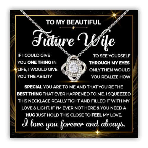 To My Future Wife Necklace Sterling Silver, To My Future Wife Necklace For Christmas, Birthday Gifts For Future Wife, Valentine's Necklace Gifts For Future Wife From Future Husband