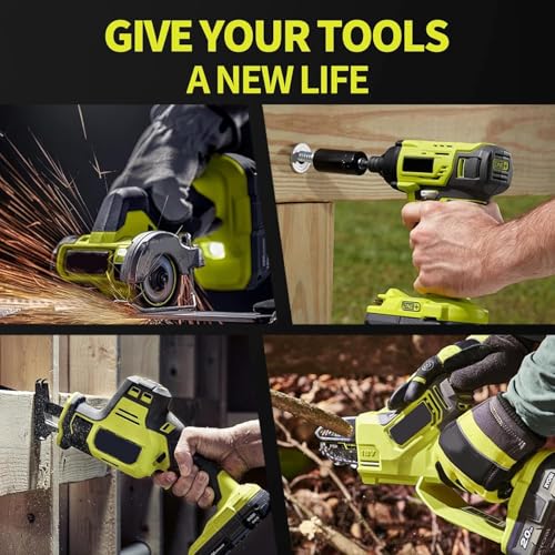 Image of Replacement for Ryobi 18V Battery: 8.0Ah Replace Compatible with Ryobi Lithium Battery P107 P108 Cordless Power Tools with LED Indicator Light 2 Pack