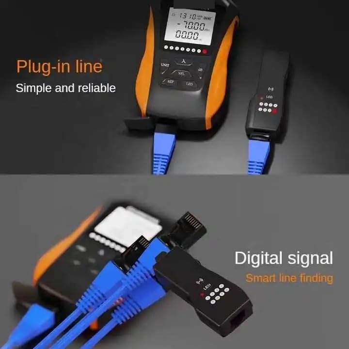 Probador de cables fibra óptica red, medidor potencia VFL, localizador visual fallos 6 en 1 Y8 FTTX SC FC ST,Serie de telecomunicaciones(15MW)
