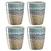 Produktbild Leonardo Matera Becher Set 4-teilig - Tassen aus Keramik - Inhalt 300 ml - Handarbeit - Mikrowellengeeignet, spülmaschinenfest - 4er Set in blau/anthrazit/beige, 022818