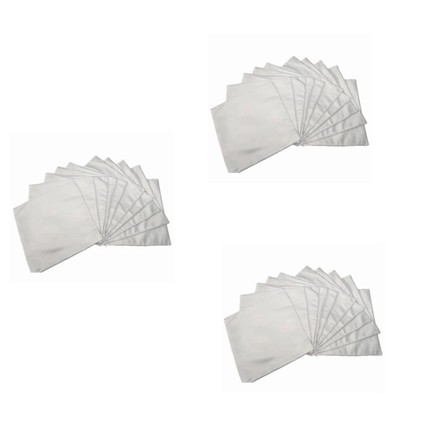Hndhbfgrt 40X40 White Plain Sublimation Blanks Pillow Case Cushion Cover Pillowcase for Heat Transfer Press As DIY Gift 30Pcs