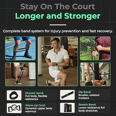 ADV Training Kit V2: Tennis Trainer Equipment for Tennis Training, Practice & Drills Includes Counting Jump Rope, Resistance Bands, Stretch Bands for Exercise, Tennis Trainer Rebound Ball & Cones