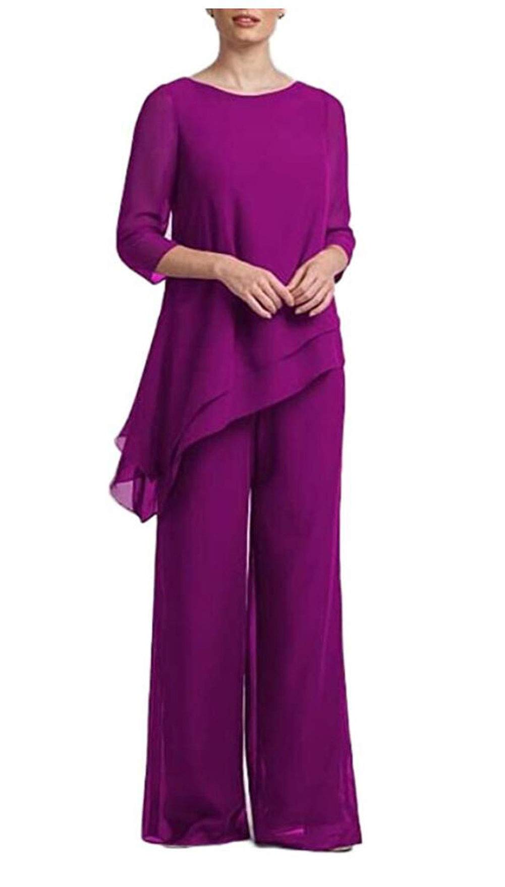2 PC Chiffon Madre della Sposa Pantaloni Vestito Prom Abito Da Sera Vestito Da Donna Abiti Casual Wear