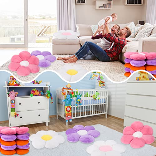 Leuaxmy 25.6 " Flower Pillow Shaped Throw Cute Floor Cushion Seating Flower Pillow Room Decor White Flower Pillow Cushion For Reading Watching Tv #TOP3