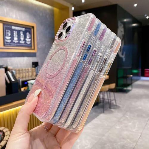 Coque magnétique pour iPhone 12 transparente et dorée anti-choc - 5