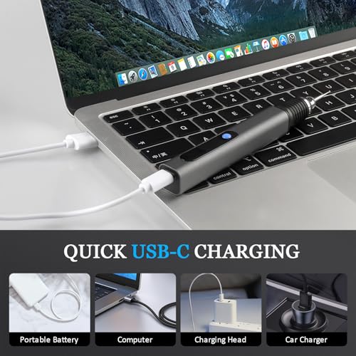 Cordless Engraving Pen Kit with Carrying Case, Rechargeable Electric Engraver Tool with 43 Accessories, 3-Speed Portable DIY Rotary Tool for Jewelry, Metal, Glass, Stone, Wood, Plastic, DIY GIF - Image 7