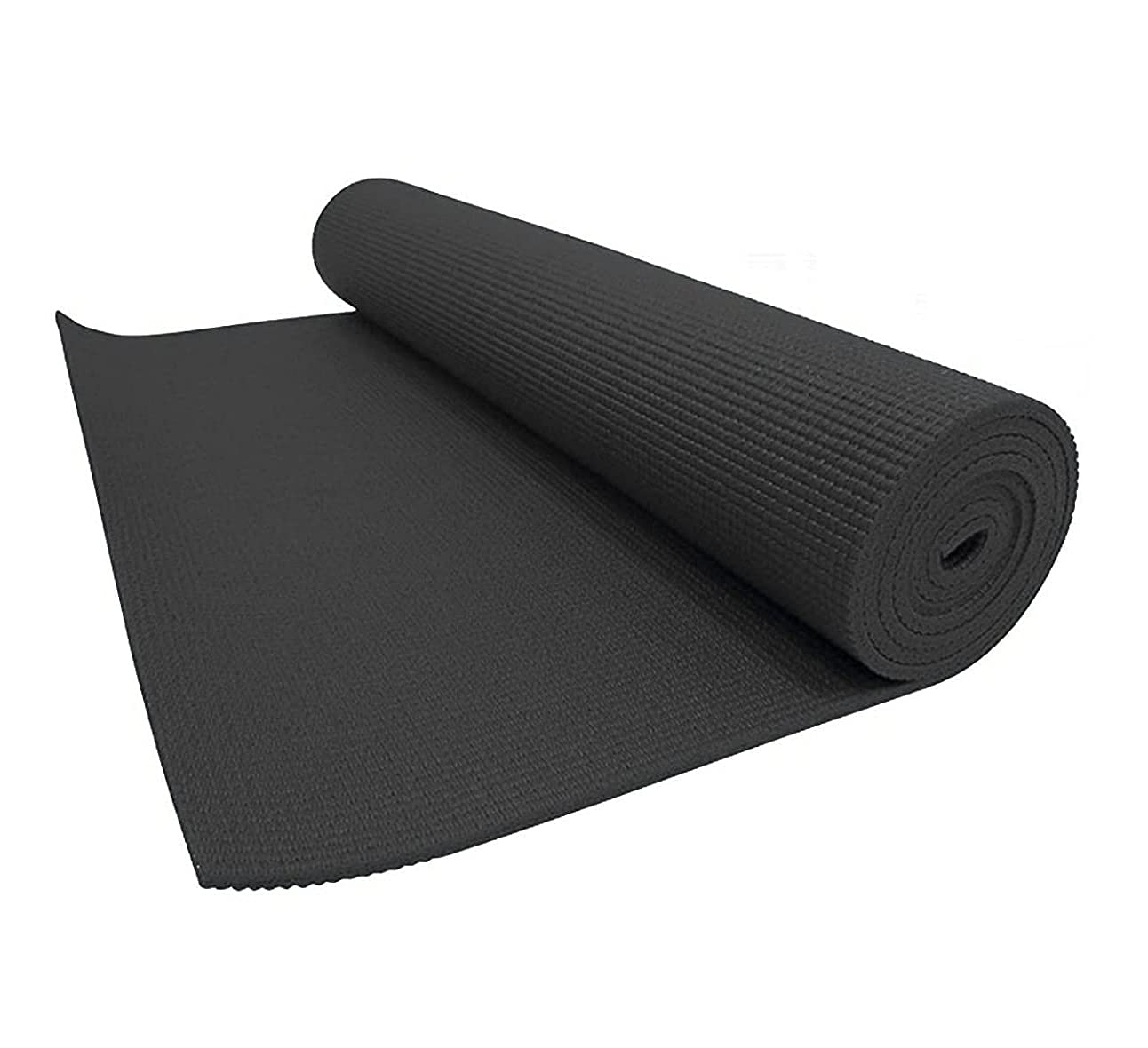 IRIS Fitness Heavy duty (weighs 900 grams) PVC Yogamat, 183cm x 61cm x 4mm (Charcoal Black)-image-48