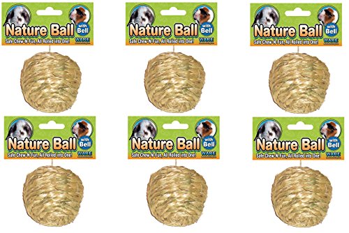 (6 Pack) Ware Natural Sisal Ball Toy For Small Pets, Medium #TOP19