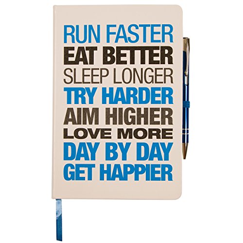Motivational Notebook - Hardback A5 (White/Blue)