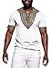 Karlywindow Dashiki Africa Short Sleeve T-Shirts V Neck Floral Print Tee Shirts Top