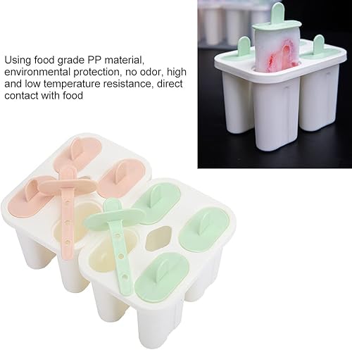 Miniatura 3 de Moldes para paletas de hielo, bandejas de hielo para congelador, molde de helado de PP para el hogar, kit de caja de sellado con tapa, herramienta