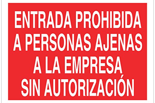 Cofan - Plimpo Señal Poliestireno 297X210Mm Entrada Prohibida A Personas Ajenas A La Empresa Sin Autorización En Oferta Cofan P42Tpl297210 Señal Poliestireno, 297 X 210 Mm