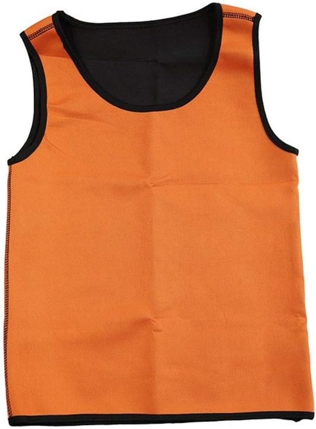 Men's Hot Sweat Body Shaper Slimming Belt Belly Men Slimming Vest Fat Burning Shaperwear Waist Sweat Corset Tummy Fat Burner (Color : E Blue Size : X-Large) (Orange Medium)