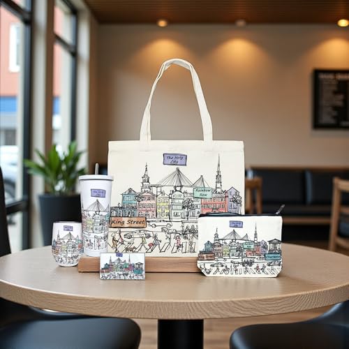 Image of Cities Around the World Artwork Tote Bag Series- Designed in the USA, 17 inchx14 inch, Double Sided Print, Souvenir & Gift