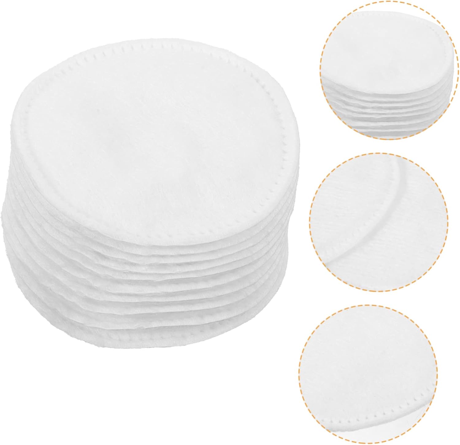 200 Pcs Thickened Three Layer Cotton Rounds Makeup Remover Pads Skin Friendly Facial Cotton for Makeup Removal Portable Disposable
