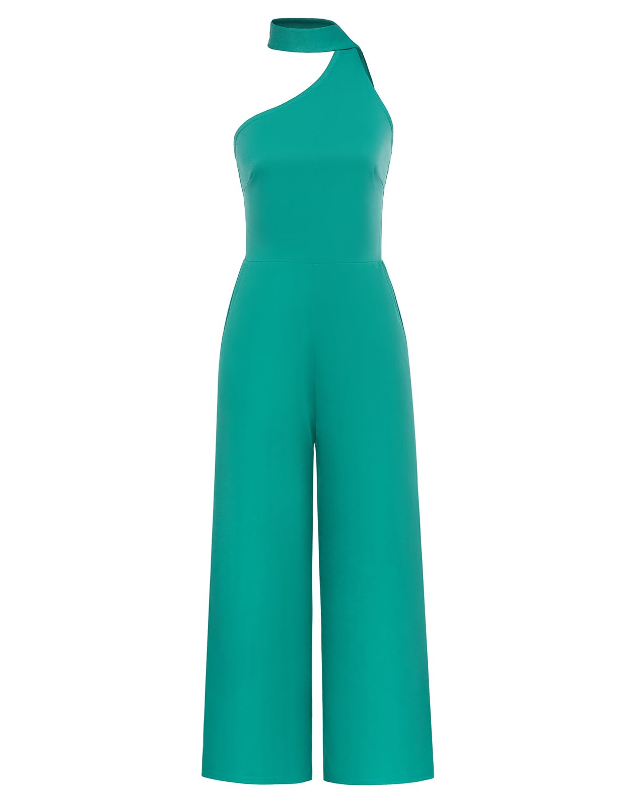 Kate Kasin Mono largo de nueve minutos para mujer con escote halter y adorno de cinta mono elegante