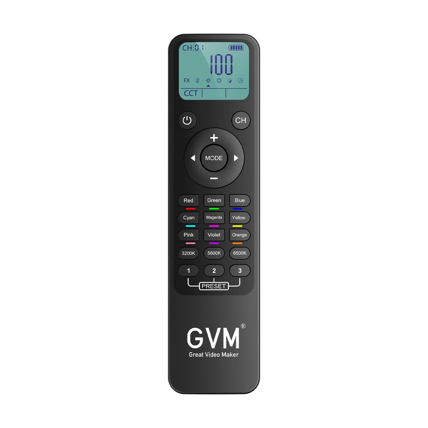 GVM Remote Control for GVM 800D 680RS 50RS 1200D 1500D RGB Video Light and SD200B SD300B SD500B SD650B SD300C Continuous Lighting Kit Photography