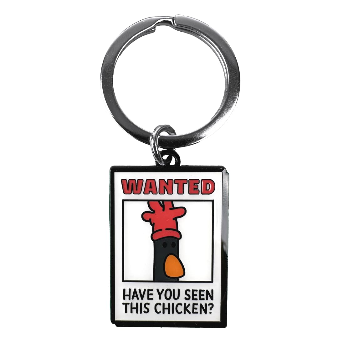PAWPRINT FAMILY | Feathers McGraw Wanted Poster Keyring | Wallace & Gromit Official Merchandise