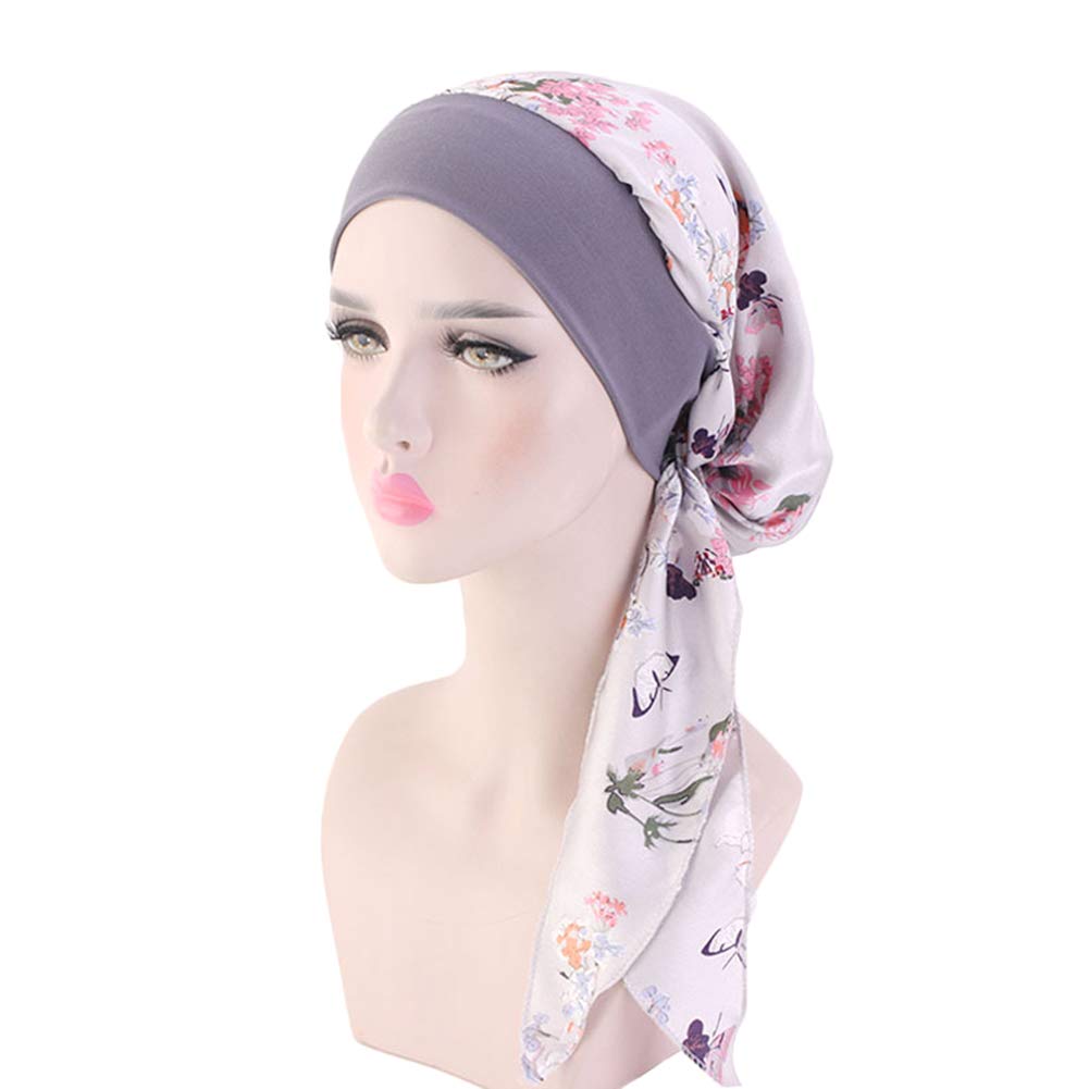 Asudaro Bonnet Chimio, Femmes Élégant Turban Bandeau Élastique Bandana Foulard Wrap Chapeau Musulman Hijab Coiffure Écharpe Chemo Couvre-Chef Pour La Perte De Cheveux Cancer Chimiothérapie