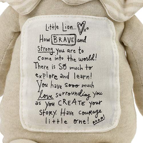 DEMDACO Brave Little Lion Tan Stripe 16 inch Polyester Plush Fabric Figure Toy - Image 6