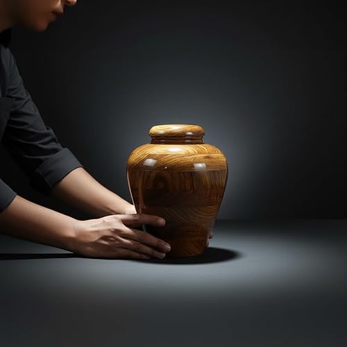Miniatura 7 de Urnas conmemorativas de cremación de palisandro para cenizas humanas, urnas para adultos, hombres, mujeres, niños, urnas funerarias grandes para