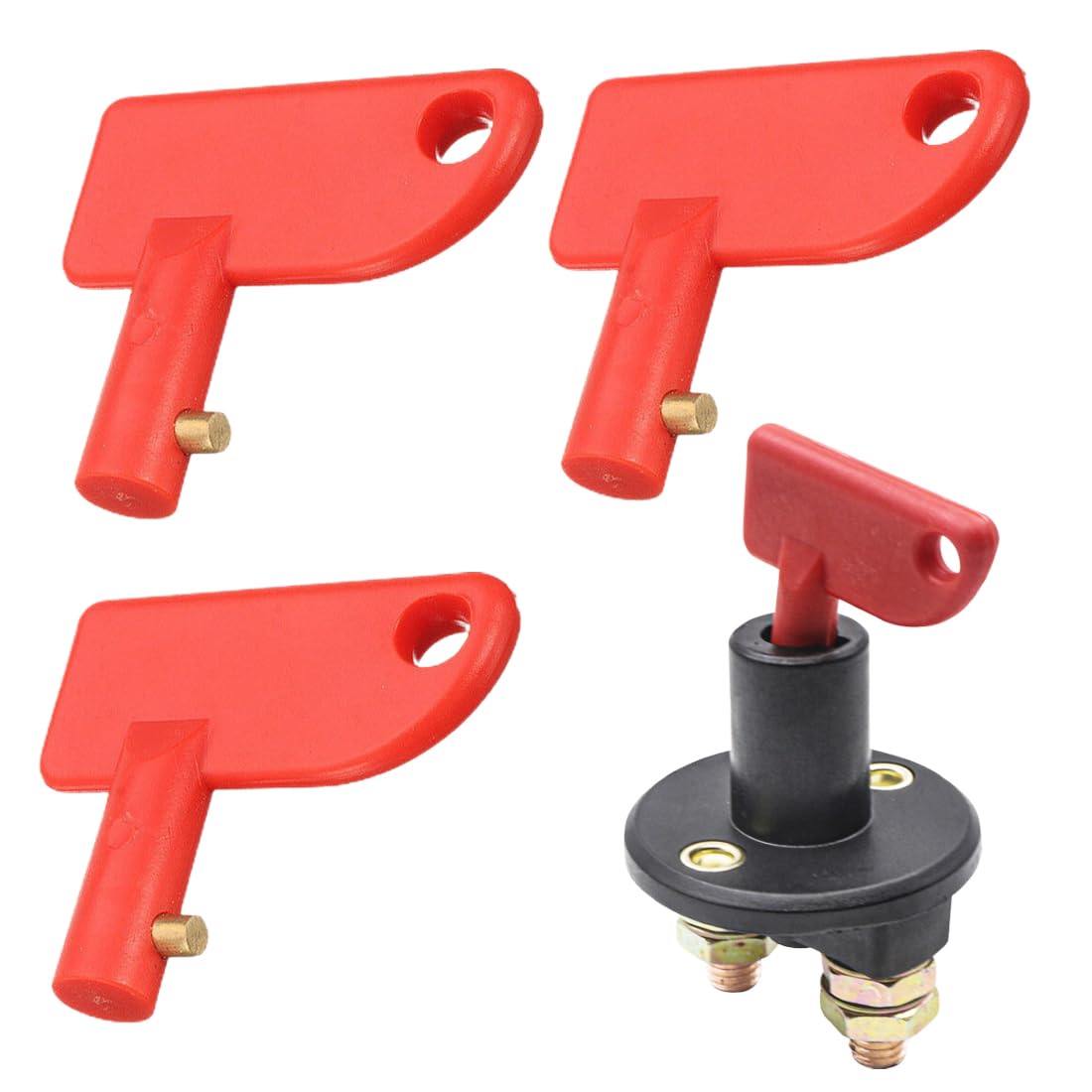 Lot De 2 Clés Coupure Batterie Voiture - Interrupteur Isolateur Batterie Automobile - Sécurité Et Économie