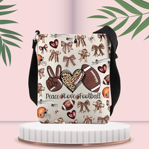 FUSTMW Football Crossbody Bag Gifts for Football Fans Players Football Sling Bag Football Lover Gifts Football Merchandise3