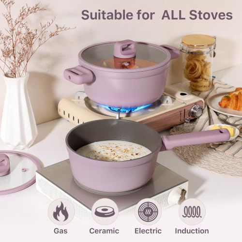 Image of SENSARTE 20Pcs Nonstick Pots and Pans Set, Non Stick Cookware Set