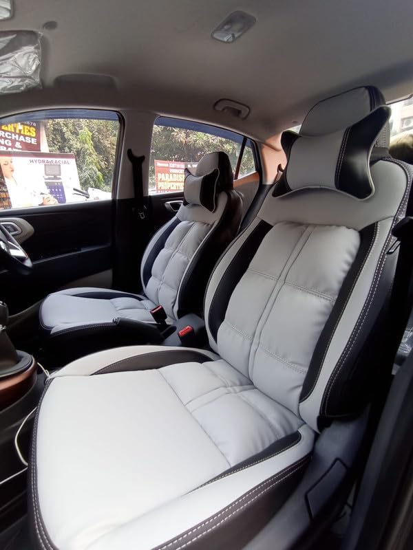 Image of Comfort Plus Puffy PU Leather Car Seat Cover Compatible with Tata Punch