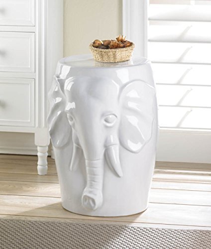 White Ceramic Elephant Decorative Side T Buy Online In Belize At Desertcart