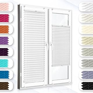 Concept Blinds  Custom Pleated Blind with NO Drilling  Premium Collection 18 Fabric Colours  Quick and Easy Assembly (Height from 50 cm to 149 cm)