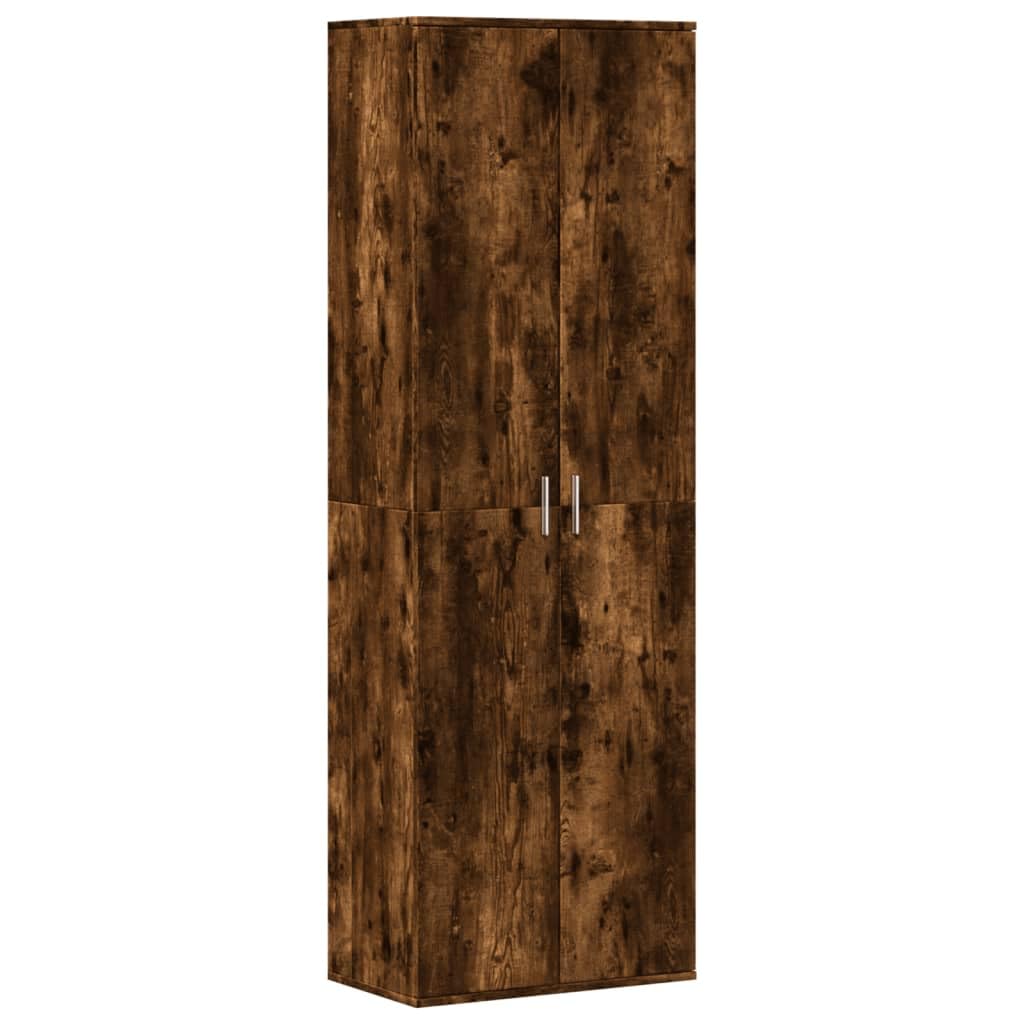 vidaXL Highboard, Hochschrank mit Stauraum Türen, Kommode für Wohnzimmer Schlafzimmer, Sideboard Beistellschrank, Räuchereiche Holzwerkstoff