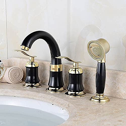 Robinet de grue de baignoire mitigeur 4 pièces contre les fuites d'eau de salle de bain