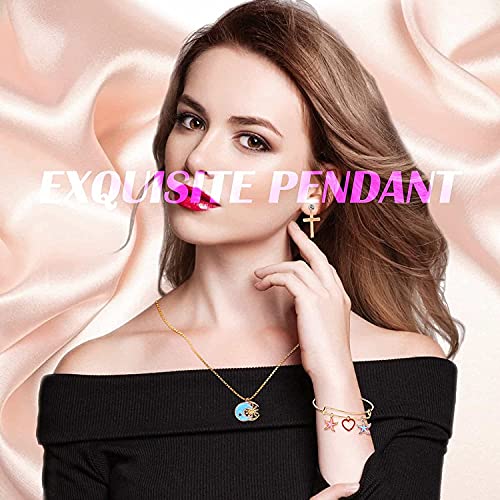 KASTWAVE 300Pcs Charms for Jewelry Making Enamel Bracelet Charms, KASTWAVE Mixed Bulk Metal Earring Charms, Necklace Bracelet Charms for DIY Jewelry Making and Crafting