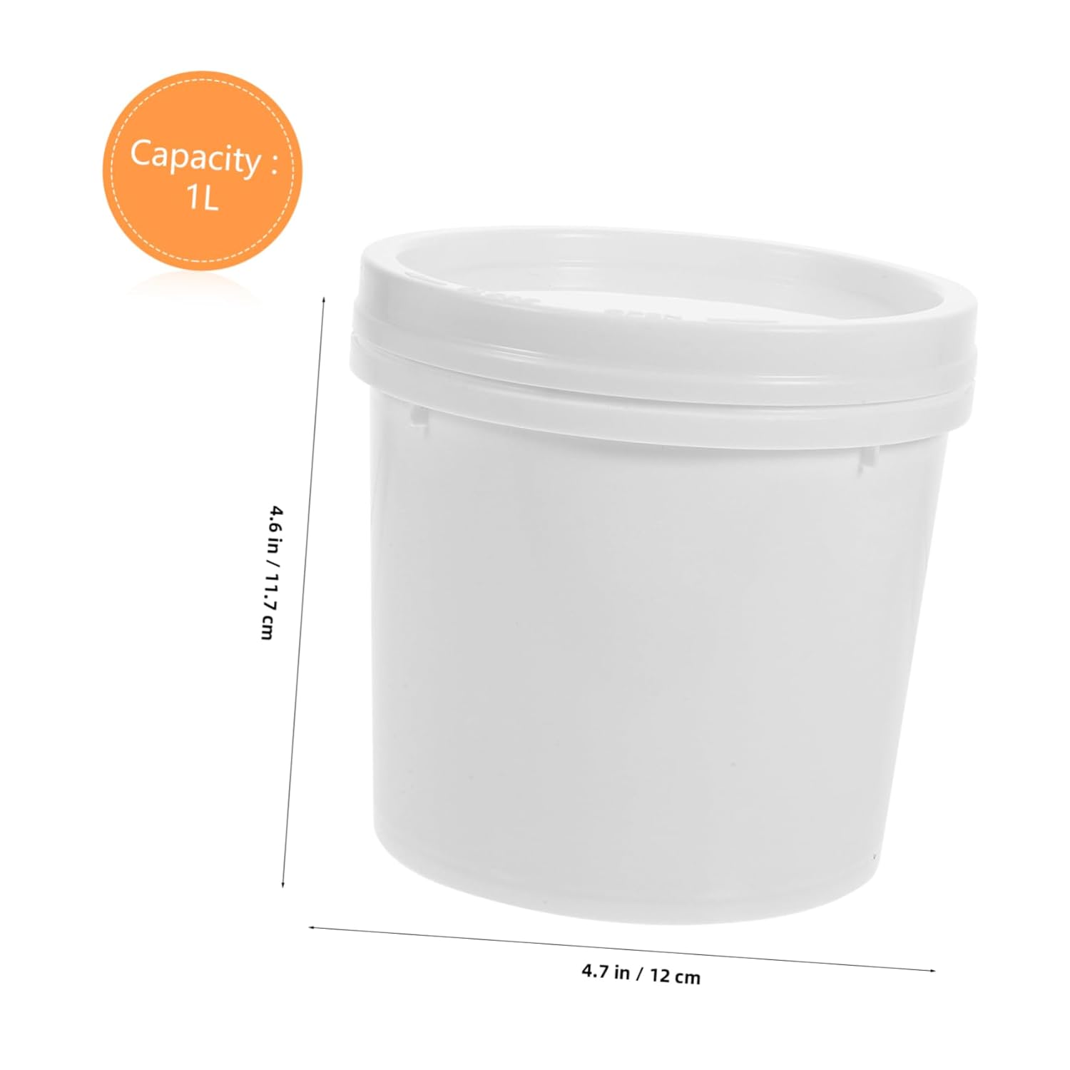 Cabilock 12pcs Food-Grade Plastic Bucket Lid Portable Water Container Handle for Household Use Versatile Storage for Paint Oil