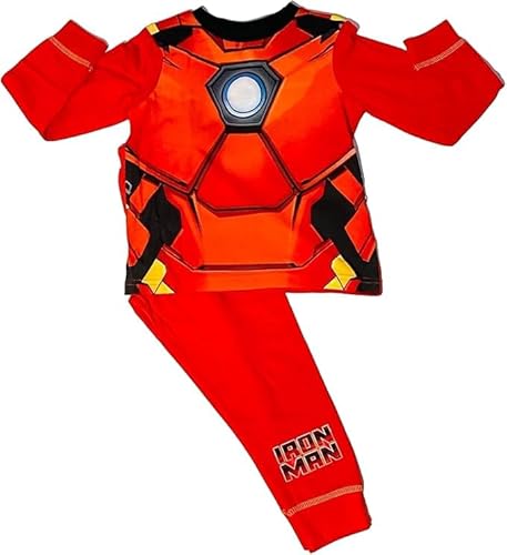 Marvel Iron Man Pyjamas Set - Size 2-8 Years (7-8 Years) Red