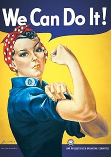 Rosie The Riveter We Can Do It Art Print Poster - 11x17 Fine Art Poster Print by J. Howard Miller, 11x17