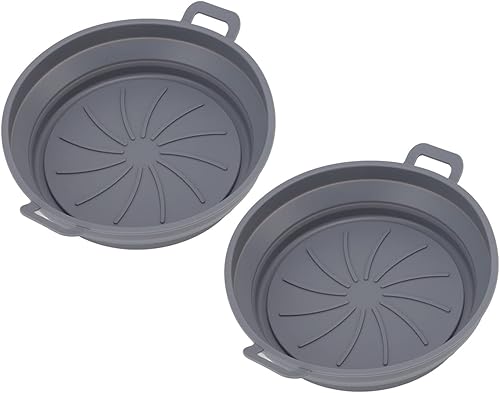 AYNEFY Olla de silicona para freidora, antiadherente, resistente a altas temperaturas, apta para lavavajillas, 2 unidades, línea de cesta de