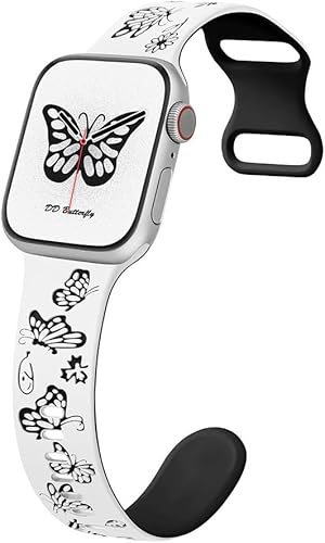 Correa deportiva de silicona de diseño compatible con Apple Watch, 1.49, 1.57, 1.61, 1.65, 1.73, 1.77 y 1.73 pulgadas, para hombres y mujeres,