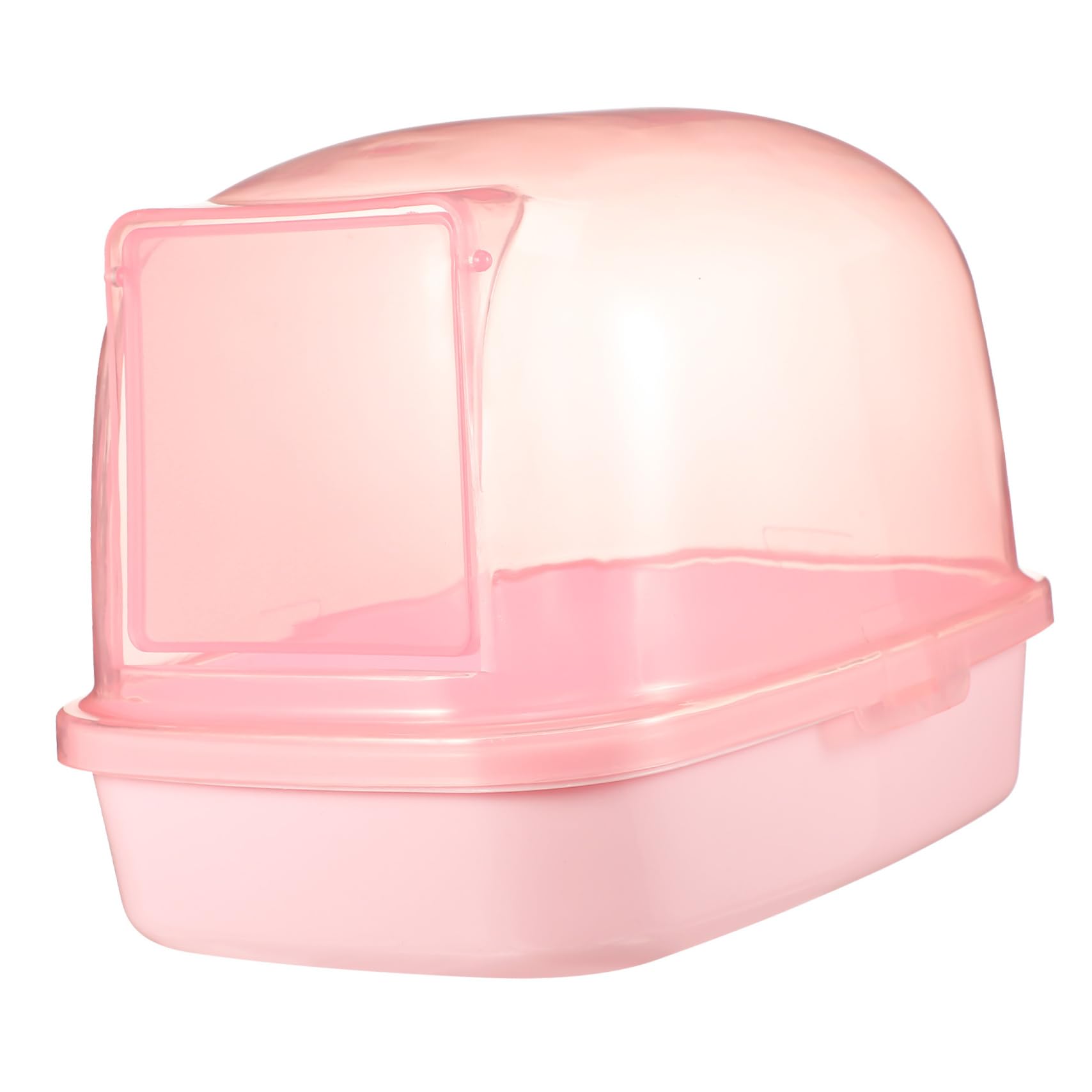 FONDOTIN Hamster Sand Bath Box Plastic Bathroom for Pets Chinchilla Guinea Pig Sand Bath Container Stylish Design for Fun Transparent Basin for Pet