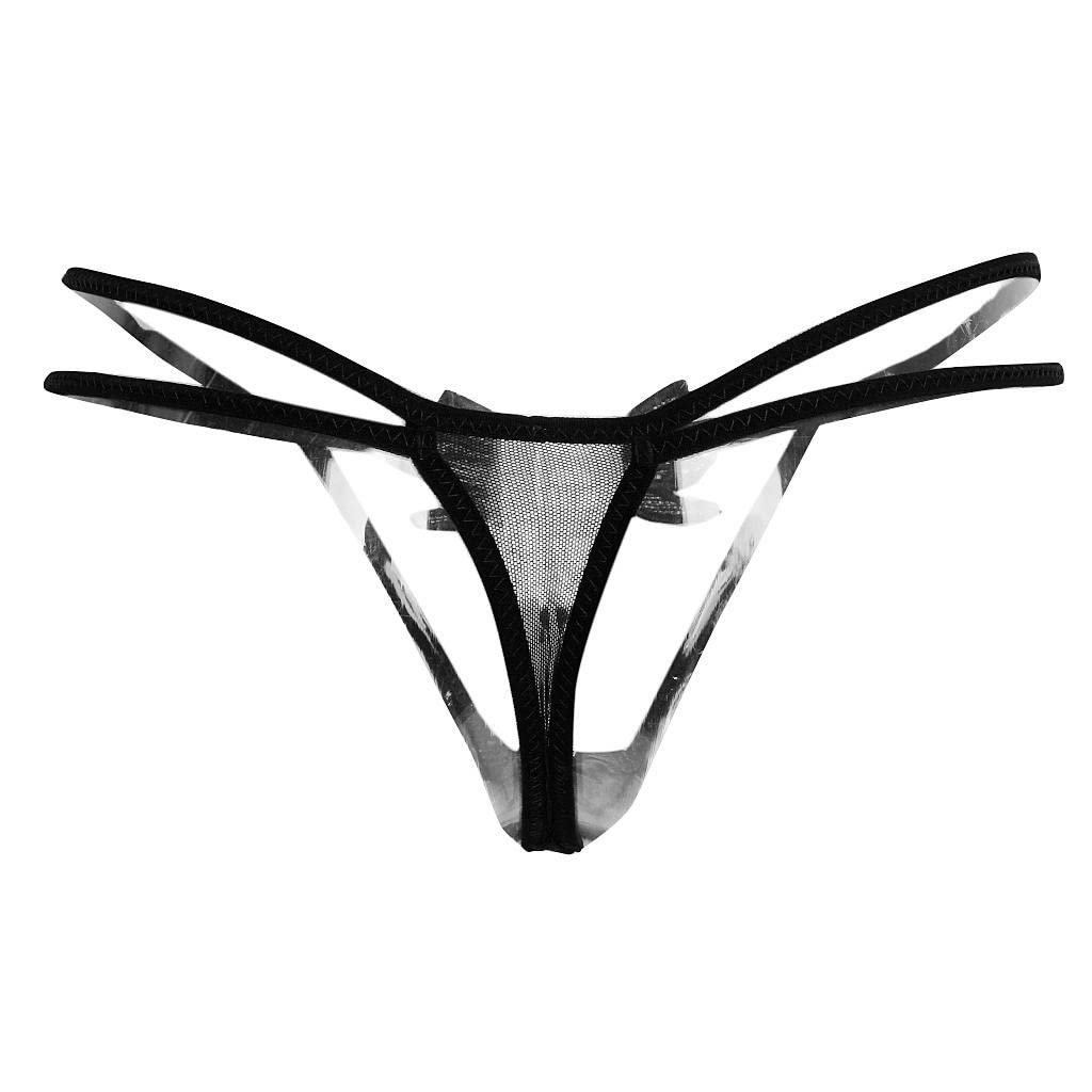 Women's Strap Hollow Mini G-string Briefs Panties Lingerie Underwear Black-picture-32