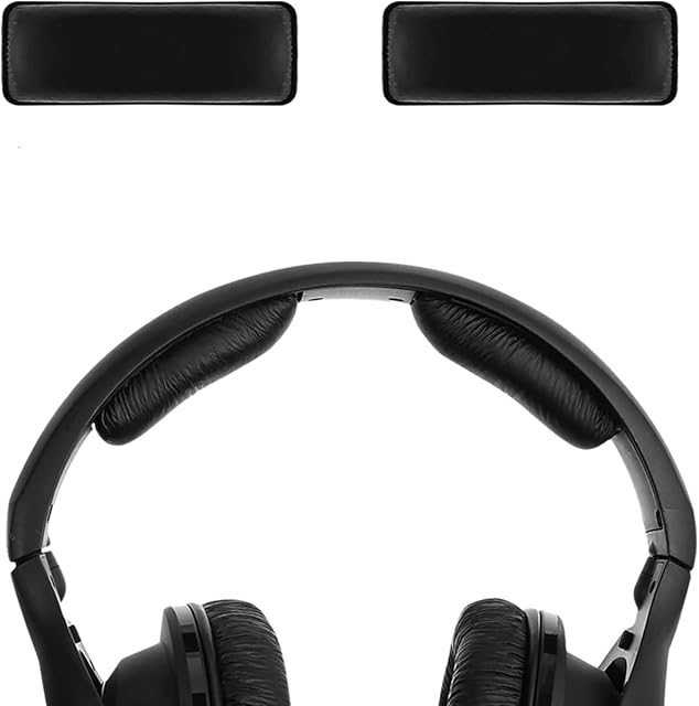 Geekria Protein Leather Headband Pad Compatible with Sennheiser RS160, RS170, RS220, RS185 Headphone Replacement Headband/Headband Cushion/Replacement Pad Repair Parts (Black)