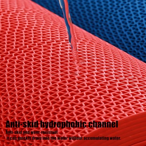 Tapis en caoutchouc robuste industriel résistant de couleur rouge