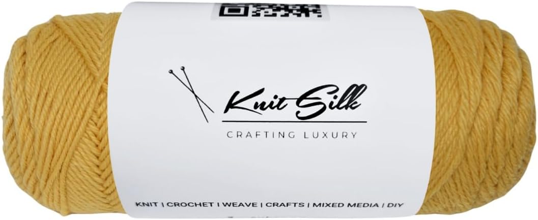Knitsilk 100% Merino Wool Yarn | 200+ Yards| 100gx2 Count |200 Grams |Handcrafted Material for Knitting, Crocheting & Weaving| Pack of 2